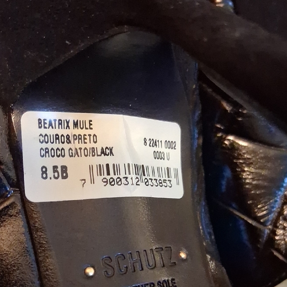 SCHUTZ Black Heels with Gold Accent - Picture 7 of 7